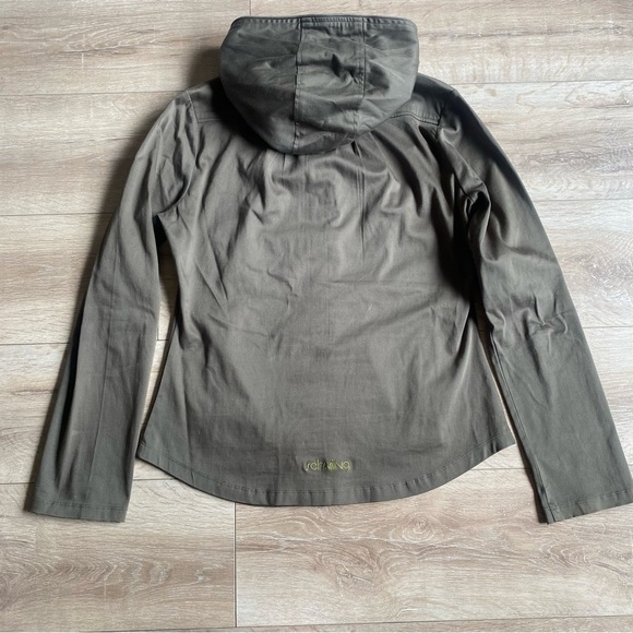 Schwiing coat button front hunter green hooded jacket - Picture 2 of 8